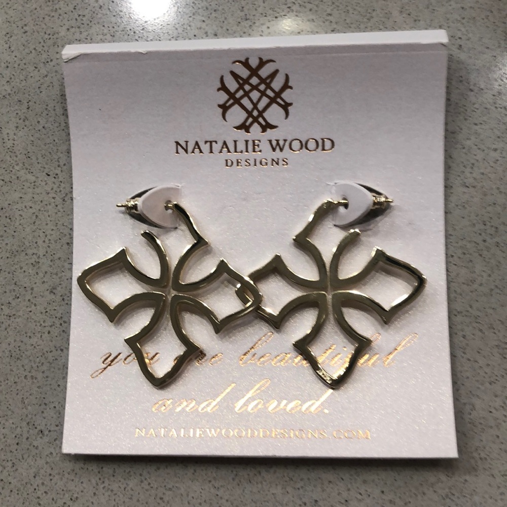Gold Cross Earrings